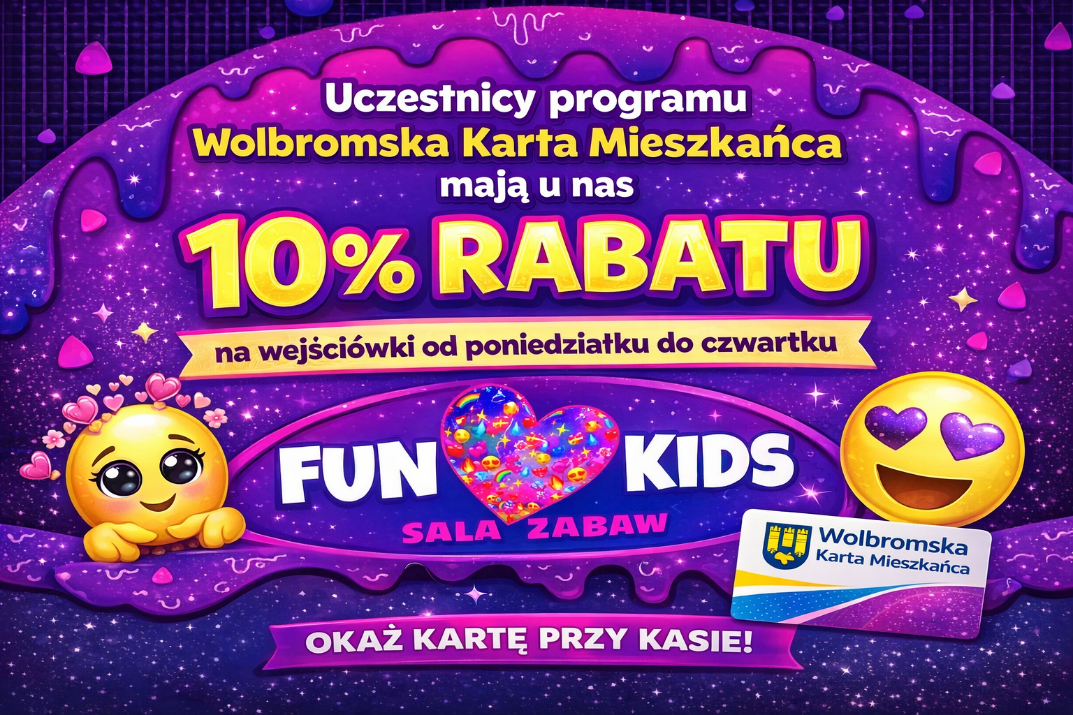 Wejściówka do sali zabaw od poniedziałku do czwartku – Sala Zabaw FunKids